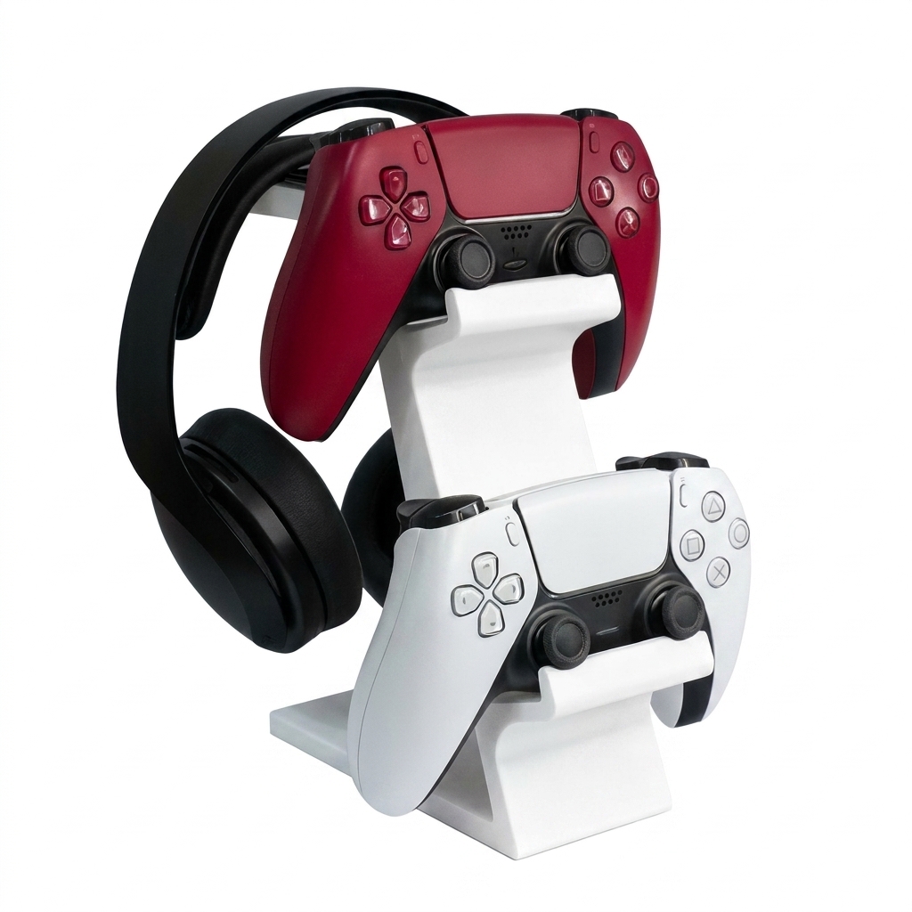 Controller Stand Holder - 3D Printed Game Controller Headphone Integrated