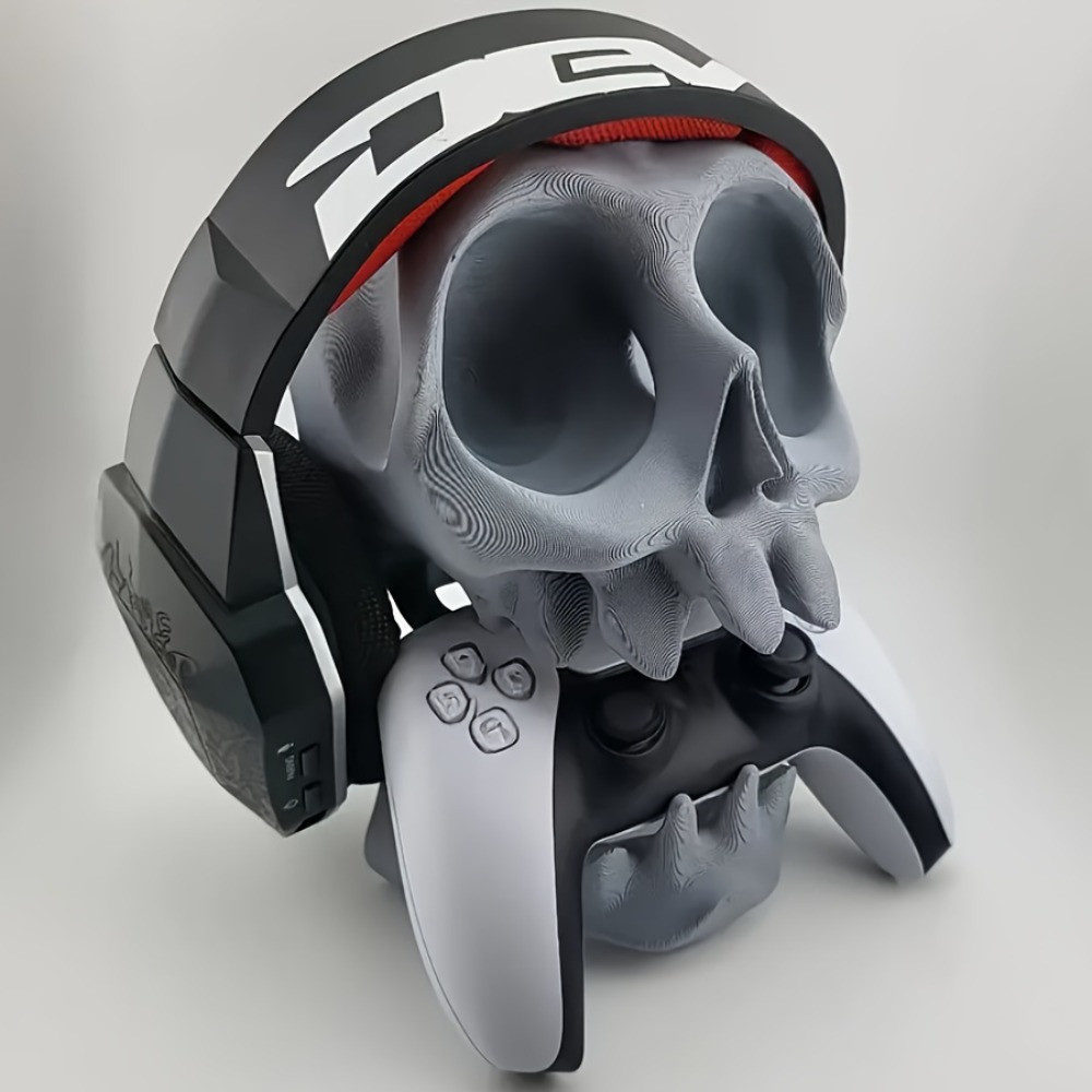 Controller Stand Holder - Skull Shaped Controller Stand Headphone Holder