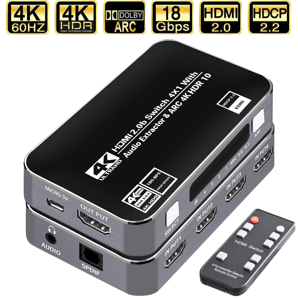 Gaming Console Bundle - 60Hz 4K HDMI Switch HDR HDMI