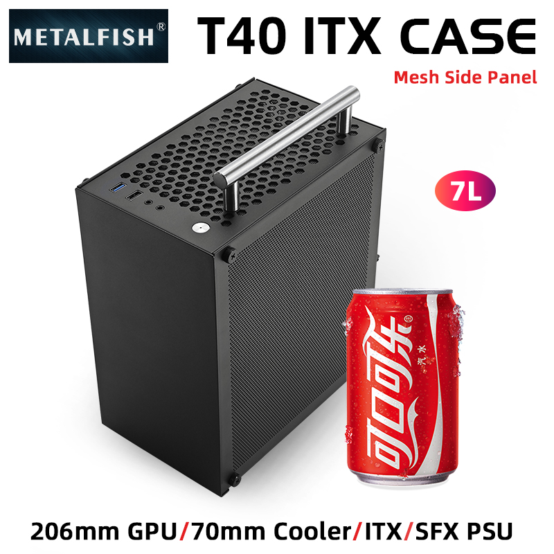 METALFISH T40 Mini ITX Black C - Console Gaming Pc Case ulasan dan harga