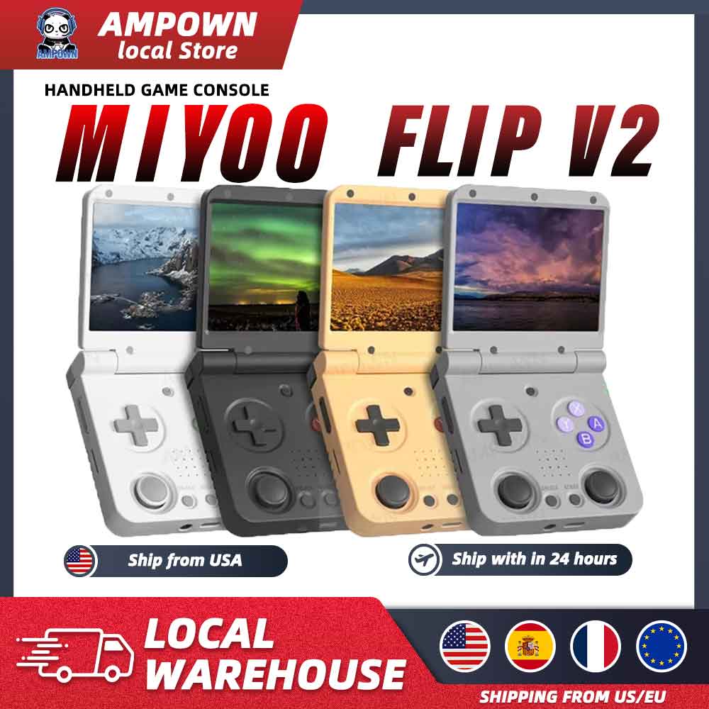 MIYOO Flip V2 Handheld Game Co - Gaming Console Os ulasan dan harga