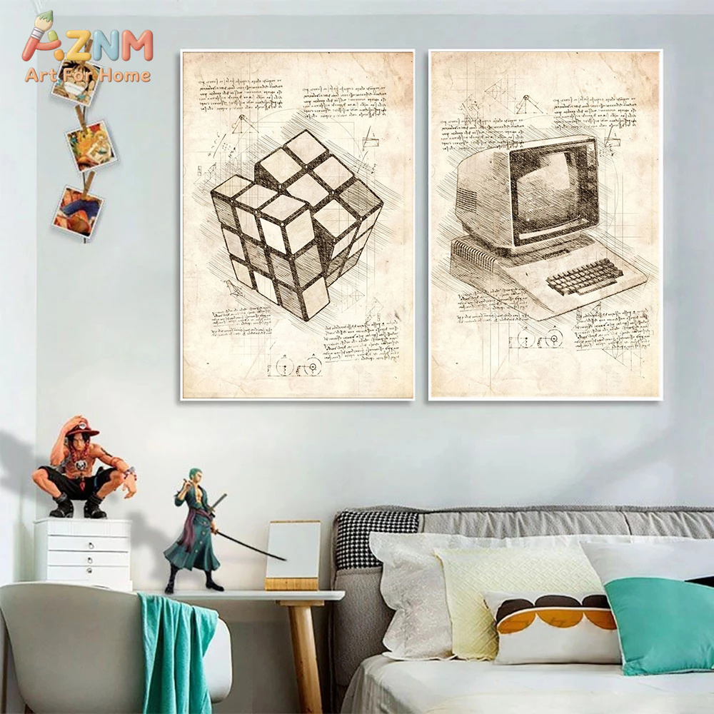 AZNM Vintage Blueprint Gaming  - Gaming Console Cube ulasan dan harga