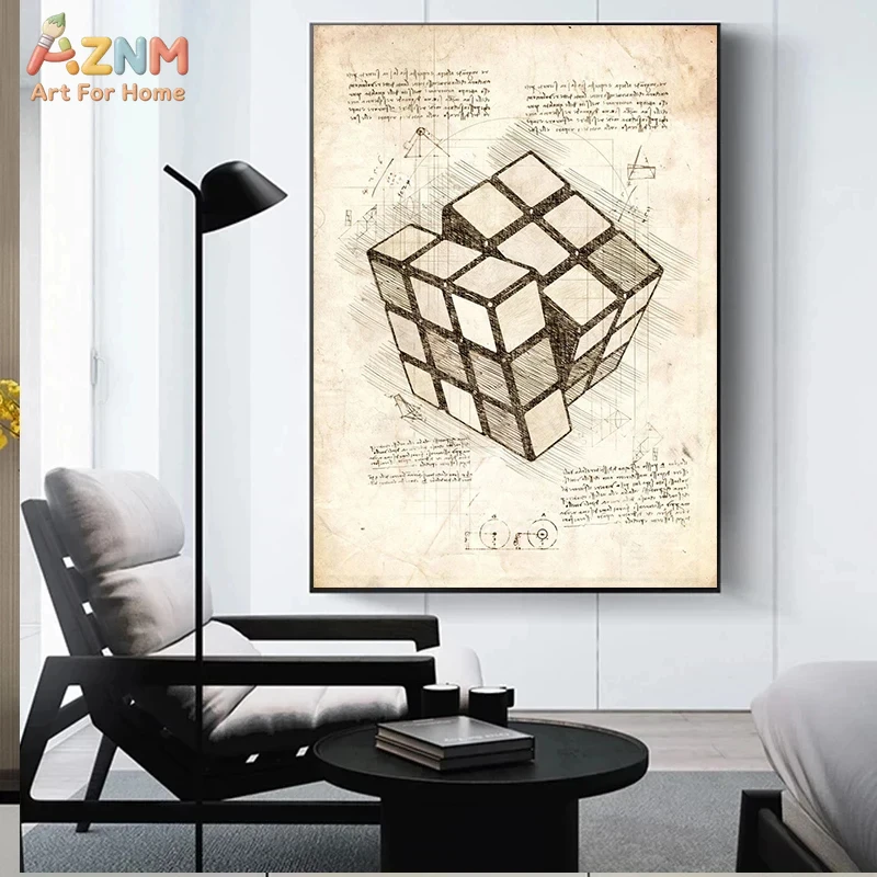 AZNM Vintage Blueprint Gaming  - Gaming Console Cube ulasan dan harga