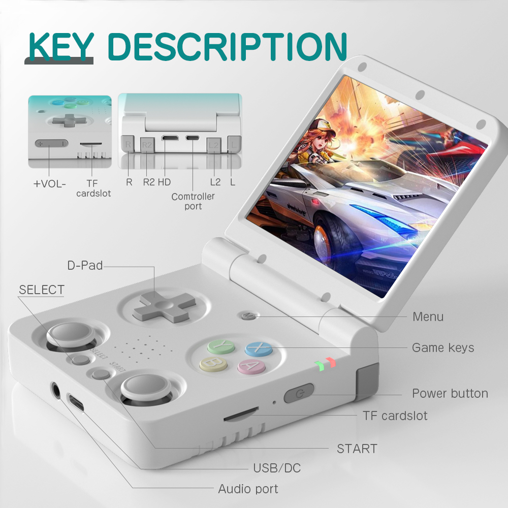 MIYOO FLIP V2 Handheld Game Pl - Gaming Console Os ulasan dan harga