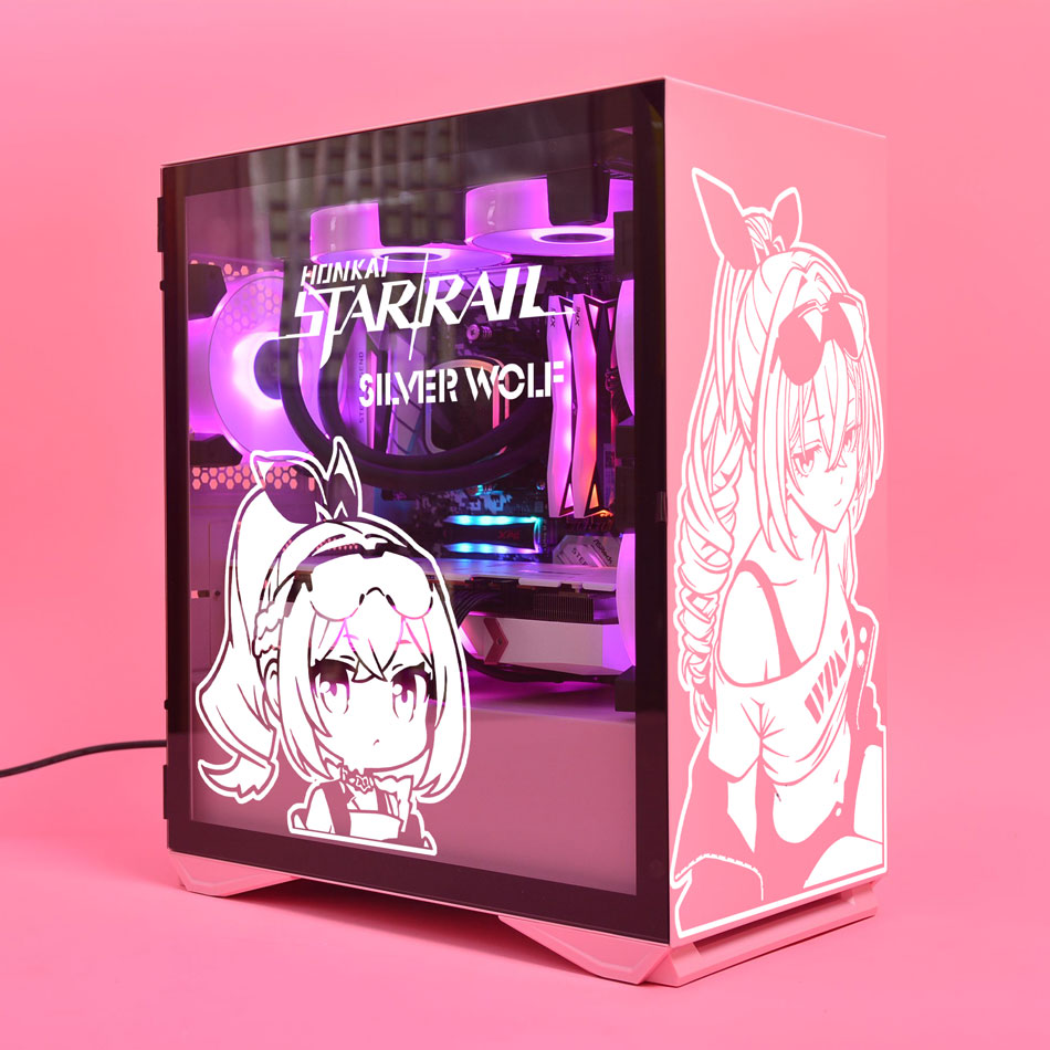 Silver Wolf Anime Stickers for - Console Gaming Pc Case ulasan dan harga