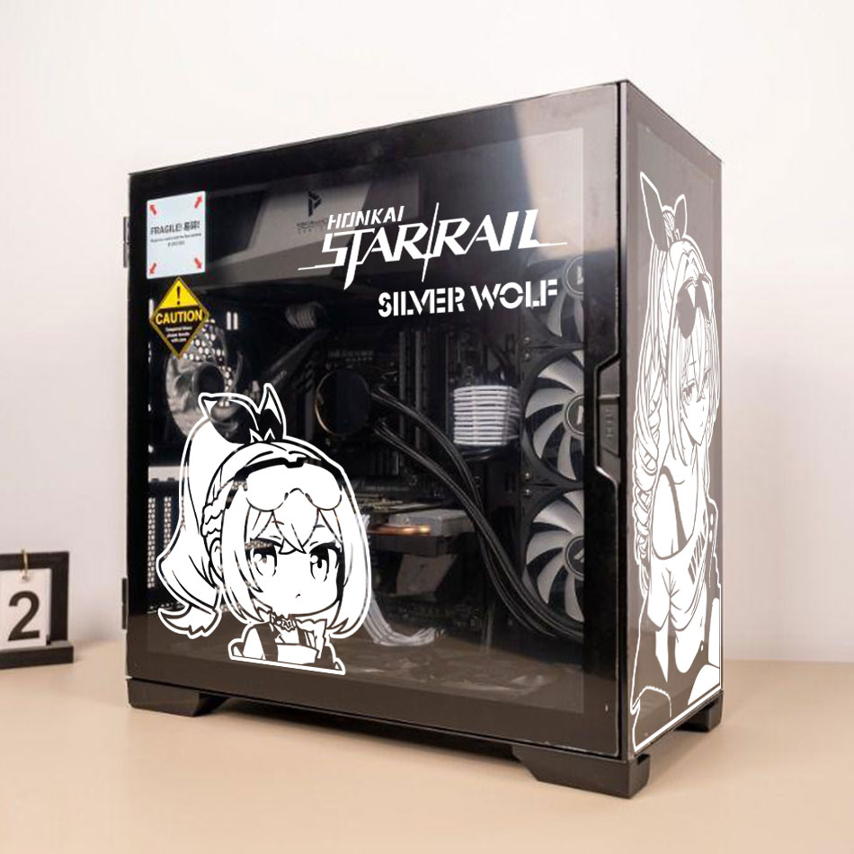 Silver Wolf Anime Stickers for - Console Gaming Pc Case ulasan dan harga