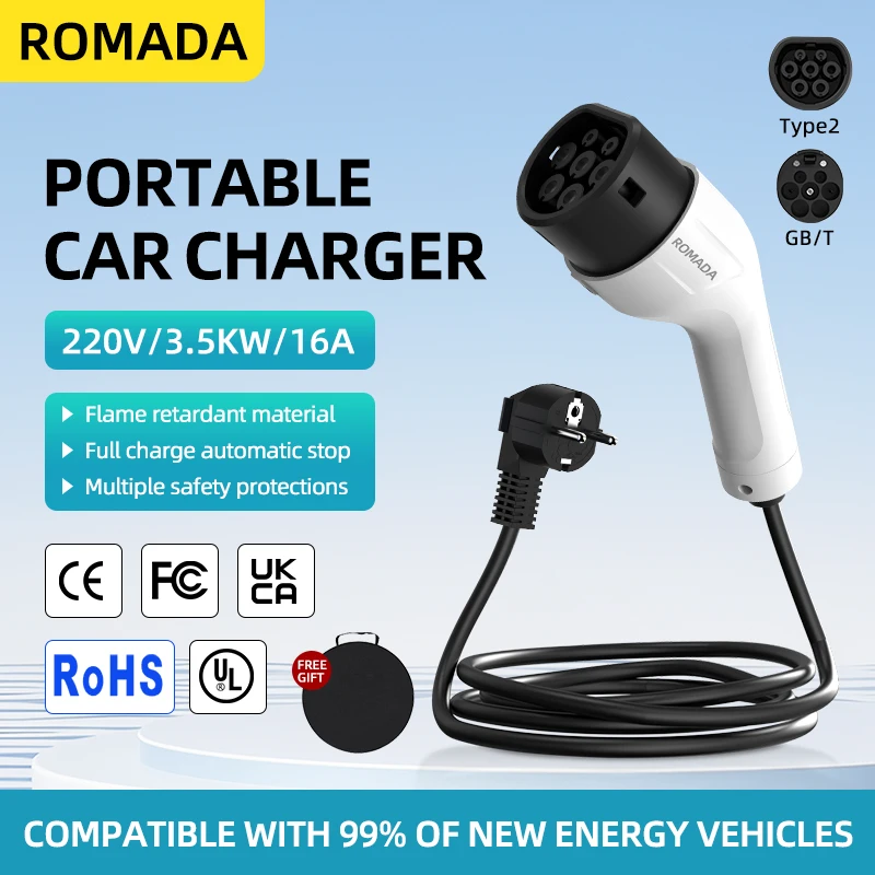 ROMADA 16A 3.5KW Type 2 EV Cha - Pc Gaming Handheld Console ulasan dan harga