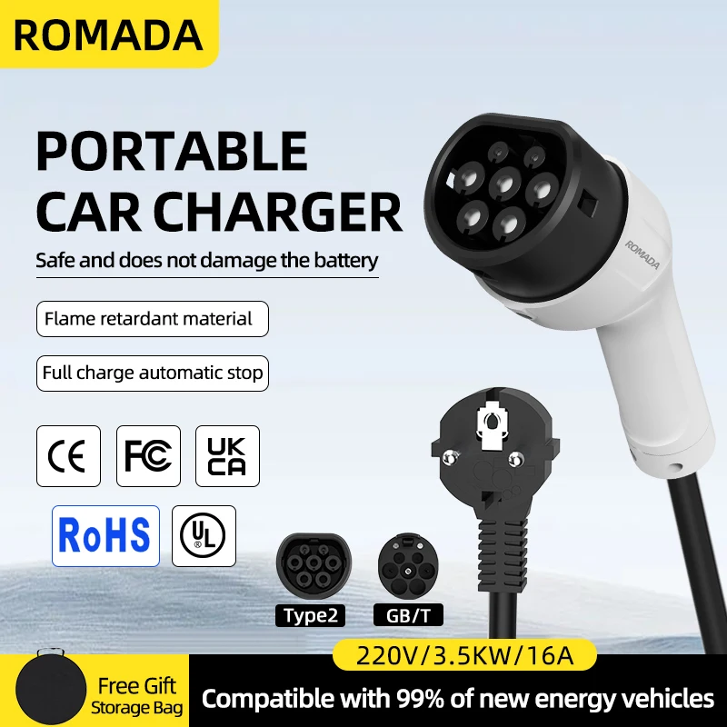ROMADA 16A 3.5KW Type 2 EV Cha - Pc Gaming Handheld Console ulasan dan harga
